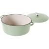 imageCuisinart Chefs Classic Enameled Cast Iron Round Covered Casserole Cardinal Red 7 QuartMint Green