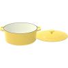 imageCuisinart Chefs Classic Enameled Cast Iron Round Covered Casserole Cardinal Red 7 QuartYellow