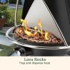 imageCuisinart Chimenea Propane Fire Pit 40000 BTU Coated Steel Outdoor Propane Heater with Lava Rocks and Directional Heat Adjustable Fire Pit with Safety Shutoff for Patios and More