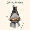 imageCuisinart Chimenea Propane Fire Pit 40000 BTU Coated Steel Outdoor Propane Heater with Lava Rocks and Directional Heat Adjustable Fire Pit with Safety Shutoff for Patios and More
