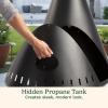imageCuisinart Chimenea Propane Fire Pit 40000 BTU Coated Steel Outdoor Propane Heater with Lava Rocks and Directional Heat Adjustable Fire Pit with Safety Shutoff for Patios and More