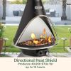 imageCuisinart Chimenea Propane Fire Pit 40000 BTU Coated Steel Outdoor Propane Heater with Lava Rocks and Directional Heat Adjustable Fire Pit with Safety Shutoff for Patios and More