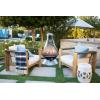 imageCuisinart Chimenea Propane Fire Pit 40000 BTU Coated Steel Outdoor Propane Heater with Lava Rocks and Directional Heat Adjustable Fire Pit with Safety Shutoff for Patios and More