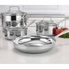 imageCuisinart Classic Pots ampamp Pans Set 10 pcs Cookware Set with Saucepans Saute pans ampamp Skillets Tapered Rims for Drip Free Pouring ampamp Cool Grip Handles Stainless Steel TPS10