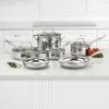 imageCuisinart Classic Pots ampamp Pans Set 10 pcs Cookware Set with Saucepans Saute pans ampamp Skillets Tapered Rims for Drip Free Pouring ampamp Cool Grip Handles Stainless Steel TPS10