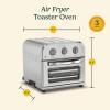 imageCuisinart Compact Air Fryer Toaster Oven Stainless Steel Fryer with 6in1 Functions Adjustable Temperature Includes Oven Rack Baking Pan and Air Fry Basket TOA26Stainless Steel