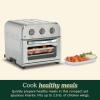 imageCuisinart Compact Air Fryer Toaster Oven Stainless Steel Fryer with 6in1 Functions Adjustable Temperature Includes Oven Rack Baking Pan and Air Fry Basket TOA26Stainless Steel