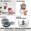imageCuisinart FP130AG Core Custom 13Cup Multifunctional Food Processor Anchor GrayMarine Blue
