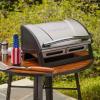 imageCuisinart Grillster Portable Gas Grill Stainless Steel Compact BBQ Grill with Locking Lid for Easy Transport 8000 BTU Propane Grill with Dishwasher Safe Cooking Grate Small Grill for Camping ampamp BBQsStainless Steel