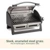 imageCuisinart Grillster Portable Gas Grill Stainless Steel Compact BBQ Grill with Locking Lid for Easy Transport 8000 BTU Propane Grill with Dishwasher Safe Cooking Grate Small Grill for Camping ampamp BBQsStainless Steel