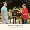 imageCuisinart Grillster Portable Gas Grill Stainless Steel Compact BBQ Grill with Locking Lid for Easy Transport 8000 BTU Propane Grill with Dishwasher Safe Cooking Grate Small Grill for Camping ampamp BBQsStainless Steel