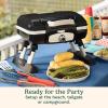 imageCuisinart Petite Gourmet Portable Gas Grill Compact ampamp Lightweight Tabletop Small Grill for BBQs Camping Tailgates ampamp Small Spaces 5500 BTU Burner Folding with Carry Handles RedPetit Gourmet Tabletop Gas Grill  Black
