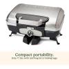 imageCuisinart Petite Gourmet Portable Gas Grill Compact ampamp Lightweight Tabletop Small Grill for BBQs Camping Tailgates ampamp Small Spaces 5500 BTU Burner Folding with Carry Handles RedPetit Gourmet Tabletop Gas Grill  Stainless Steel