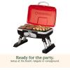 imageCuisinart Petite Gourmet Portable Gas Grill Compact ampamp Lightweight Tabletop Small Grill for BBQs Camping Tailgates ampamp Small Spaces 5500 BTU Burner Folding with Carry Handles RedPetit Gourmet Tabletop Gas Grill  Red