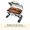 imageCuisinart Petite Gourmet Portable Gas Grill Compact ampamp Lightweight Tabletop Small Grill for BBQs Camping Tailgates ampamp Small Spaces 5500 BTU Burner Folding with Carry Handles RedPetit Gourmet Tabletop Gas Grill  Stainless Steel