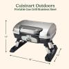 imageCuisinart Petite Gourmet Portable Gas Grill Compact ampamp Lightweight Tabletop Small Grill for BBQs Camping Tailgates ampamp Small Spaces 5500 BTU Burner Folding with Carry Handles RedPetit Gourmet Tabletop Gas Grill  Stainless Steel
