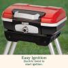imageCuisinart Petite Gourmet Portable Gas Grill with VersaStand Compact Tabletop BBQ 150 Sq In Cooking Surface 5500 BTU Burner Small Gas Grill Adjustable Telescoping Base and Carry Handles