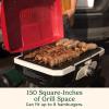 imageCuisinart Petite Gourmet Portable Gas Grill with VersaStand Compact Tabletop BBQ 150 Sq In Cooking Surface 5500 BTU Burner Small Gas Grill Adjustable Telescoping Base and Carry Handles