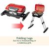 imageCuisinart Petite Gourmet Portable Gas Grill with VersaStand Compact Tabletop BBQ 150 Sq In Cooking Surface 5500 BTU Burner Small Gas Grill Adjustable Telescoping Base and Carry Handles