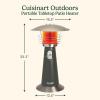 imageCuisinart Portable Tabletop Patio Heater 11000 BTU Outdoor Propane Heater with Safety Tilt Switch and Adjustable Heat Burner Screen Guard 30 sq Foot Heat Range BlackDark Gray