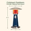 imageCuisinart Portable Tabletop Patio Heater 11000 BTU Outdoor Propane Heater with Safety Tilt Switch and Adjustable Heat Burner Screen Guard 30 sq Foot Heat Range BlackNavy