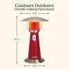 imageCuisinart Portable Tabletop Patio Heater 11000 BTU Outdoor Propane Heater with Safety Tilt Switch and Adjustable Heat Burner Screen Guard 30 sq Foot Heat Range BlackRed