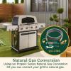 imageCuisinart Propel 4Burner 3in1 Gas Grill Stainless Steel Versatile Grill Griddle ampamp Pizza Oven with Pizza Stone Convertible to Natural Gas Side Burner ampamp Integrated Storage Perfect for BBQs