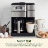 imageCuisinart SSGB1 Coffee Center Grind and Brew Plus Builtin Coffee Grinder Coffeemaker and SingleServe Brewer with 6oz 8oz and 10oz Serving Size BlackSilver 12Cup Glass