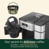 imageCuisinart SSGB1 Coffee Center Grind and Brew Plus Builtin Coffee Grinder Coffeemaker and SingleServe Brewer with 6oz 8oz and 10oz Serving Size BlackSilver 12Cup Glass