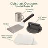 imageCuisinart Smash Burger Kit Cast Iron Press Spatula Seasoning Shaker and Patty Papers for Perfect Cookouts Barbecues and Tailgates
