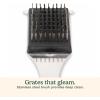 imageCuisinart Stainless Steel 165quot Long Handle Grill Cleaner Brush and Scraper for BBQ Griddle Grills Cookout Tool Grill Brush for Outdoor Grills BBQ Accessories