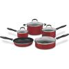 imageCuisinart 5511R 11Piece Set Advantage Nonstick Cookware RedRed