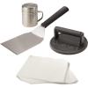 imageCuisinart Smash Burger Kit Cast Iron Press Spatula Seasoning Shaker and Patty Papers for Perfect Cookouts Barbecues and Tailgates