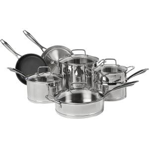 imageCuisinart 11Piece Cookware Set Professional Stainless Steel 8911Silver