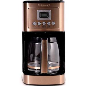imageCuisinart 14Cup Coffee Maker Programmable PerfecTemp Glass Carafe Coffee Machine with 14 Cup Setting Brew Strength Control and Brew Pause Stainless Steel DCC3200NASCopper Stainless