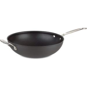 imageCuisinart 62632H Chefs Classic Nonstick Hard Anodized 125Inch Stir Fry Pan BlackStainless Steel