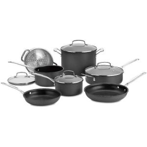imageCuisinart 6610 Chefs Classic 10Piece Cookware Set NonstickHardAnodized11Piece