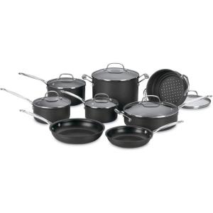 imageCuisinart 6610 Chefs Classic 10Piece Cookware Set NonstickHardAnodized14Piece