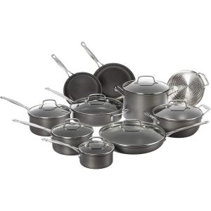 imageCuisinart 6610 Chefs Classic 10Piece Cookware Set NonstickHardAnodized17Piece