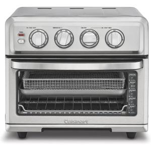 imageCuisinart Air Fryer Toaster Oven with Grill 1800W 81 Air Fryer Oven with Bake Convection Bake Grill Broil and Warm Options Large Capacity 60Minute Timer TOA70BKS Black SSStainless Steel
