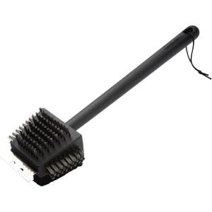 imageCuisinart CCB4125 4in1 Grill Cleaning Brush with Stainless Steel Wire Bristles  Scour Pad  Grill Scraper  13quot Handle Length