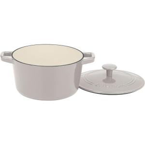 imageCuisinart Chefs Classic Enameled Cast Iron Round Covered Casserole Cardinal Red 7 QuartLinen