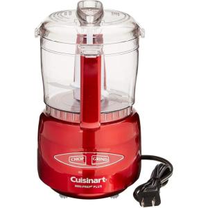 imageCuisinart MiniPrep Plus Food Processor 24Ounce Mini Food Processor to Chop Herbs Vegetables and Hard Cheese 24Ounce Work Bowl Reversible Stainless Steel Blade DLC2ABC Brushed ChromeNickelMetalic Red