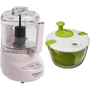imageCuisinart MiniPrep Plus Food Processor 24Ounce Mini Food Processor to Chop Herbs Vegetables and Hard Cheese 24Ounce Work Bowl Reversible Stainless Steel Blade DLC2ABC Brushed ChromeNickelPink