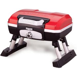 imageCuisinart Petite Gourmet Portable Gas Grill Compact ampamp Lightweight Tabletop Small Grill for BBQs Camping Tailgates ampamp Small Spaces 5500 BTU Burner Folding with Carry Handles RedPetit Gourmet Tabletop Gas Grill  Red