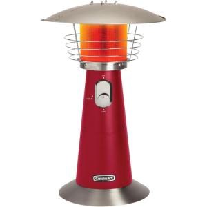 imageCuisinart Portable Tabletop Patio Heater 11000 BTU Outdoor Propane Heater with Safety Tilt Switch and Adjustable Heat Burner Screen Guard 30 sq Foot Heat Range BlackRed