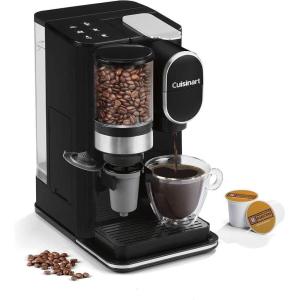 imageCuisinart SingleServe Coffee Maker  Coffee Grinder with 8 10 and 12 oz Serving Size Compatible with SingleCup Pods 48Ounce Removable Reservoir Stainless Steel DGB2SSBlack