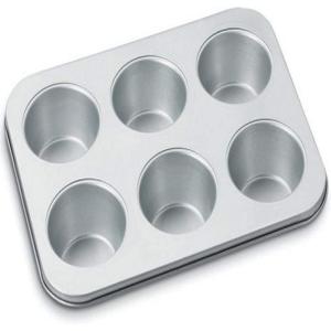 imageCuisinart Chefs Classic Nonstick 6Cup MuffinTop Pan SilverJumbo Muffin Pan