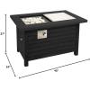 imageCuisinart COH100BK Outdoor Push to Start Ignition Design Coffee 40000 BTU Burner 4125quot x 2675quot x 2425quot 2in1 Patio Fire Pit Table