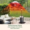 imageCuisinart Perfect Position Propane Patio Heater 38200 BTU Powerful Directional Stainless Steel Outdoor Heater with Hidden Tank and Drink Table Swivel Arm and Reflective Heat Shield